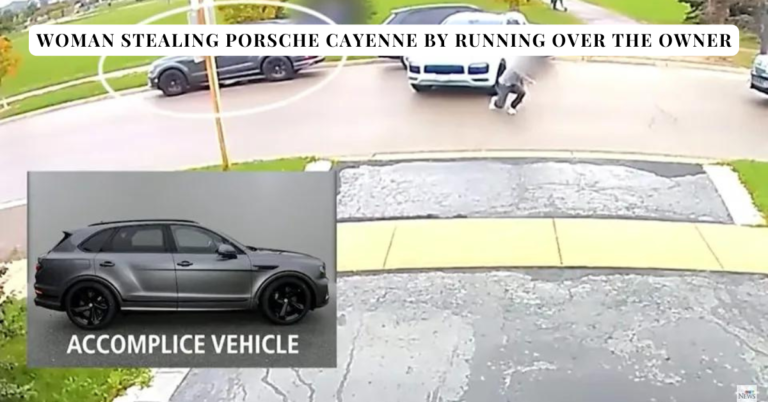 Dramatic Video Shows Woman Stealing Porsche Cayenne by Running Over the Owner