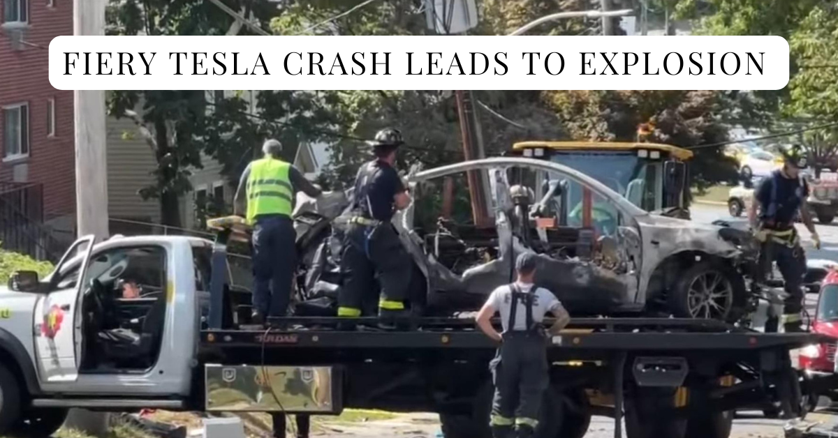 Fiery Tesla Crash Leads to Explosion Battery Safety Concerns Resurface